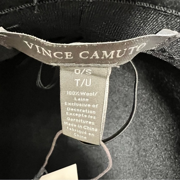 Vince Camuto Free Spirit Black Wool Floppy Adjustable Hat NWT - Picture 5 of 10